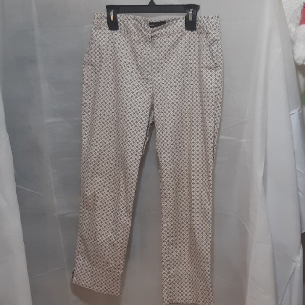 Dana Buchman Beige Patterned Pants